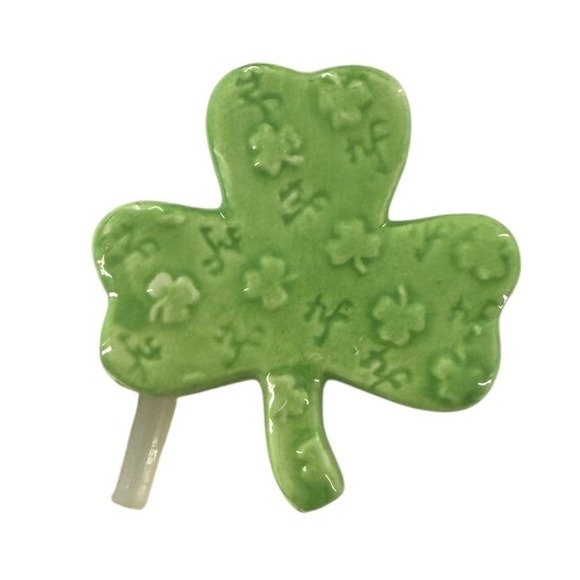 Nora Fleming Vintage Ceramic Clover Trinket Dish St. Patrick's Day Retired Chip